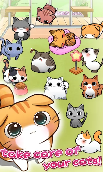 Взломанная Cat Room — Cute Cat Games (Кэт Рум)  [МОД Много монет] — последняя версия apk на Андроид screen 2