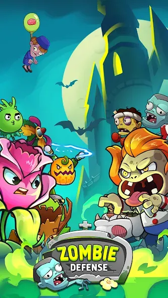 Взлом Zombie Defense — Plants War (Зомби Дефенс)  [МОД Mega Pack] — стабильная версия apk на Андроид screen 1