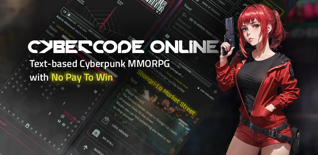 Скачать взлом CyberCode Online -Text MMORPG (СайберКод Онлайн)  [МОД Бесконечные монеты] — последняя версия apk на Андроид screen 1