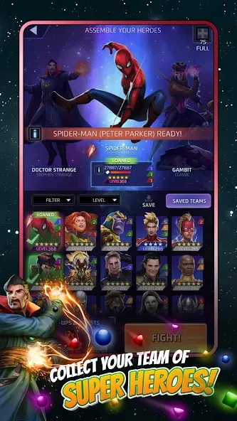 Взлом MARVEL Puzzle Quest: Hero RPG (Марвел Пазл Квест)  [МОД Много денег] — последняя версия apk на Андроид screen 2