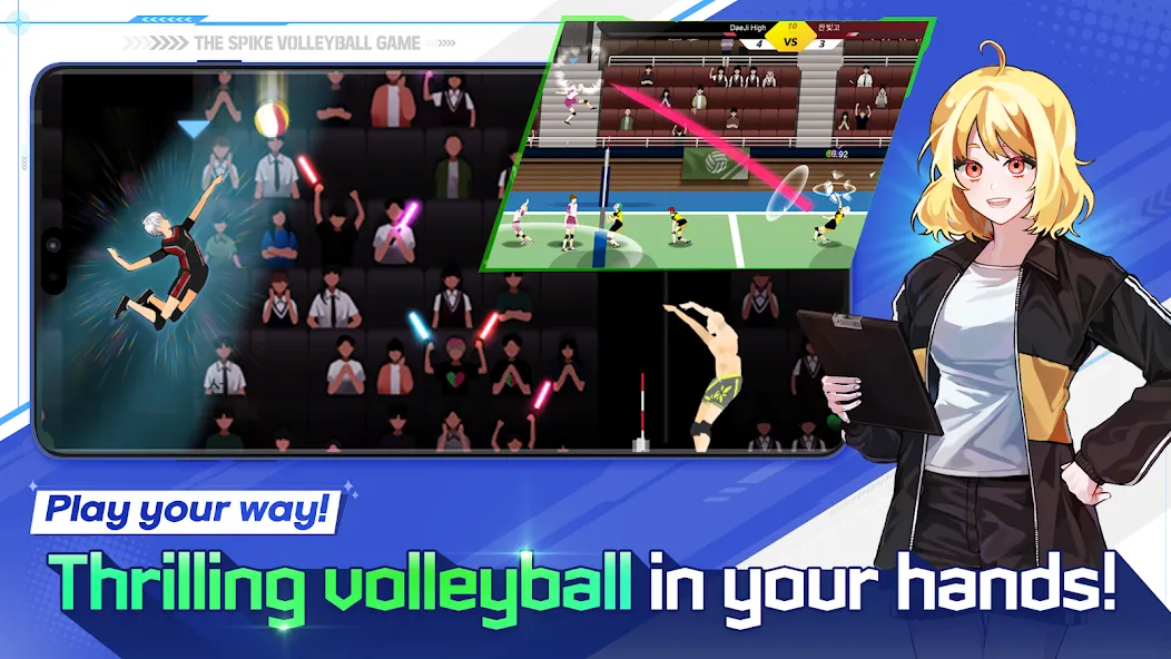 Взломанная The Spike — Volleyball Story (Зе Спайк)  [МОД Все открыто] — последняя версия apk на Андроид screen 1