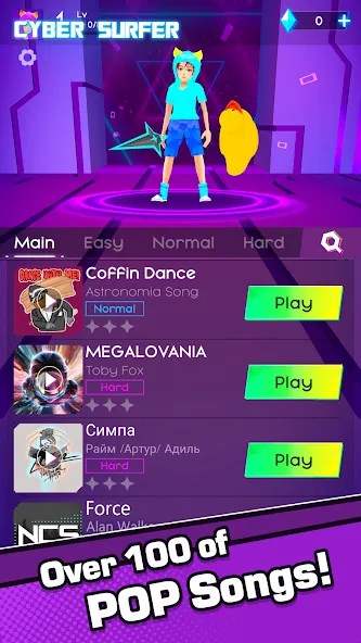 Взломанная Cyber Surfer (Сайбер Серфер)  [МОД Menu] — стабильная версия apk на Андроид screen 1