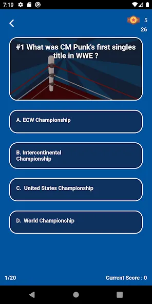 Скачать взломанную World Wrestling Trivia (Уорлд Рестлинг Тривия)  [МОД Menu] — стабильная версия apk на Андроид screen 4