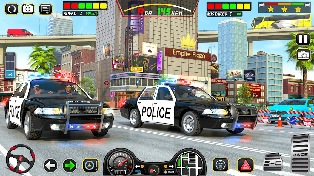 Скачать взломанную Police Car Chase Car Games  [МОД Бесконечные деньги] — стабильная версия apk на Андроид screen 3