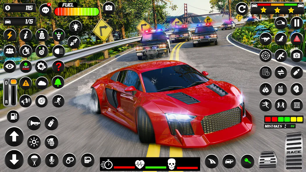 Скачать взломанную Police Car Chase Car Games  [МОД Бесконечные деньги] — стабильная версия apk на Андроид screen 4