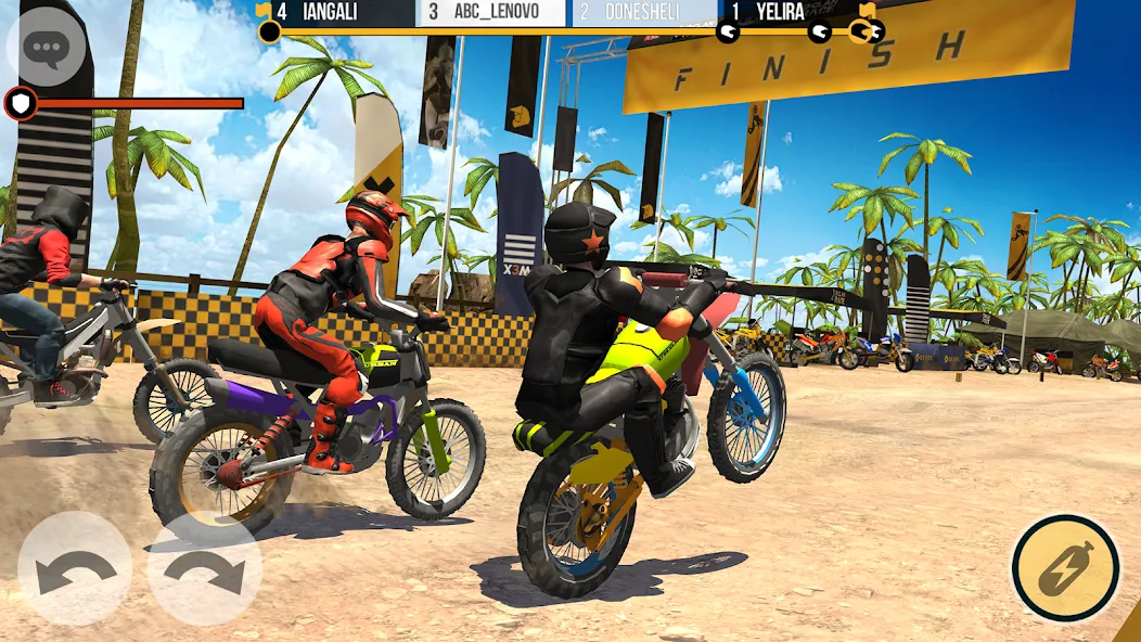 Скачать взломанную Clan Race: PVP Motocross races (Клан Рейс)  [МОД Меню] — полная версия apk на Андроид screen 2