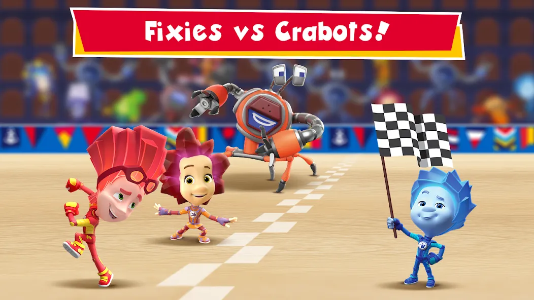 Взлом Fixies vs Crabots: Cool Game!  [МОД Все открыто] — стабильная версия apk на Андроид screen 1