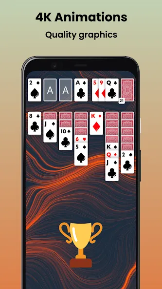 Скачать взлом Klondike Solitaire Offline  [МОД Бесконечные деньги] — полная версия apk на Андроид screen 4