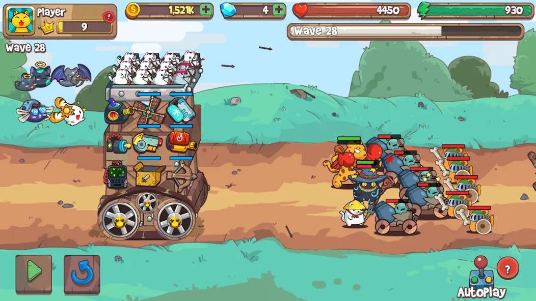 Взломанная CatnRobot Idle TD: Battle Cat (КэтТауэр Айдл ТД)  [МОД Unlimited Money] — стабильная версия apk на Андроид screen 5