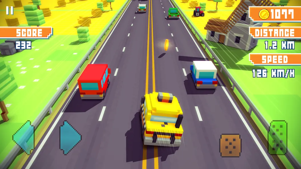 Скачать взлом Blocky Highway: Traffic Racing (Блоки Хайвей)  [МОД Много монет] — последняя версия apk на Андроид screen 5