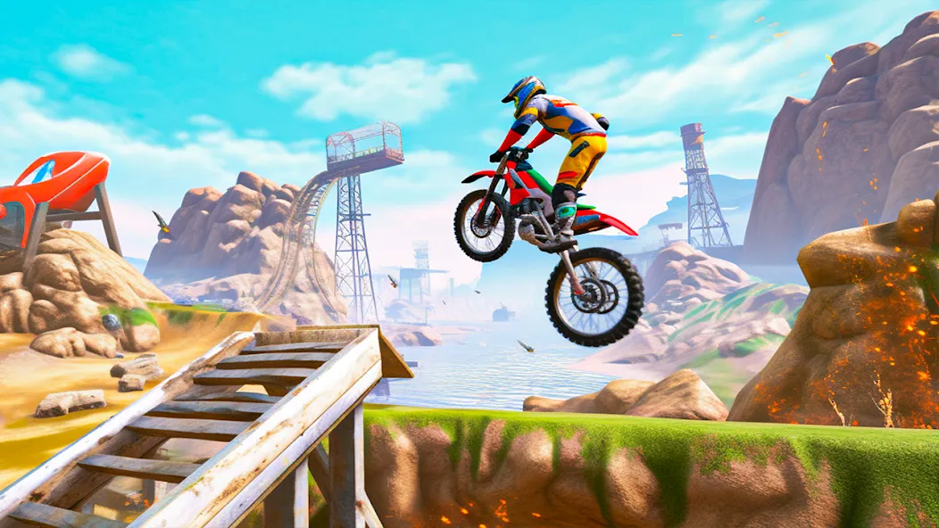 Скачать взлом Ultimate Bike Stunt: Bike Game (Ультимейт Байк Стант)  [МОД Бесконечные монеты] — полная версия apk на Андроид screen 4