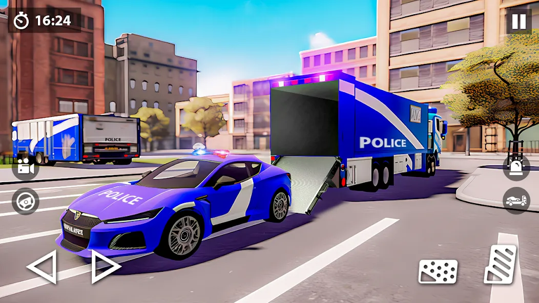 Скачать взлом US Police Car Transporter Game (Полицейский транспорт игры)  [МОД Много монет] — стабильная версия apk на Андроид screen 3