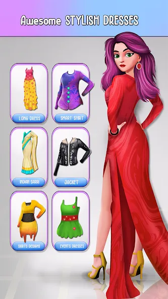 Взломанная Fashion Stylist Makeup Dressup  [МОД Unlimited Money] — стабильная версия apk на Андроид screen 2