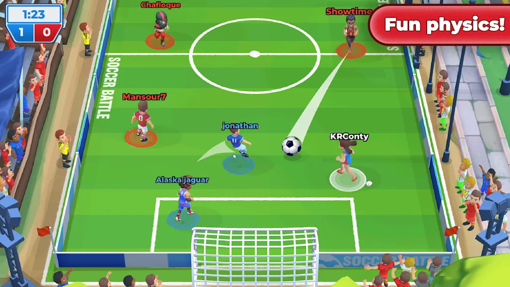 Скачать взлом Soccer Battle —  PvP Football  [МОД Бесконечные монеты] — последняя версия apk на Андроид screen 2