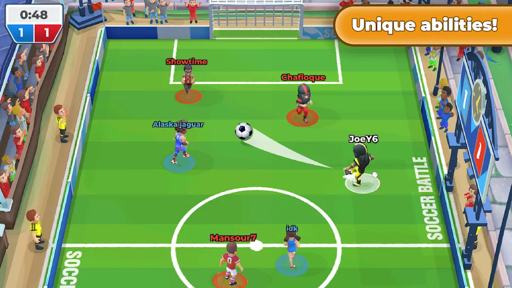 Скачать взлом Soccer Battle —  PvP Football  [МОД Бесконечные монеты] — последняя версия apk на Андроид screen 3