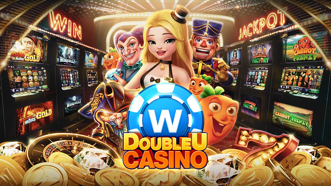 Скачать взломанную DoubleU Casino™ — Vegas Slots (ДаблЮ Казино)  [МОД Все открыто] — стабильная версия apk на Андроид screen 1