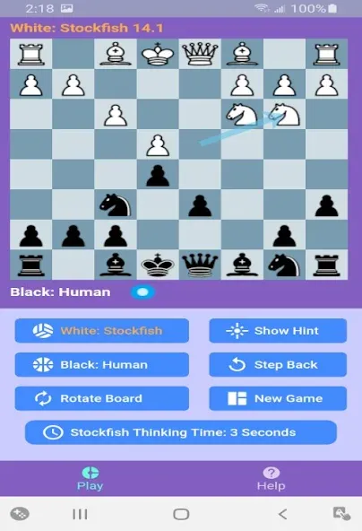 Скачать взломанную Chess With Stockfish 16  [МОД Бесконечные деньги] — стабильная версия apk на Андроид screen 2