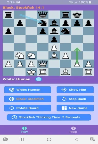 Скачать взломанную Chess With Stockfish 16  [МОД Бесконечные деньги] — стабильная версия apk на Андроид screen 3