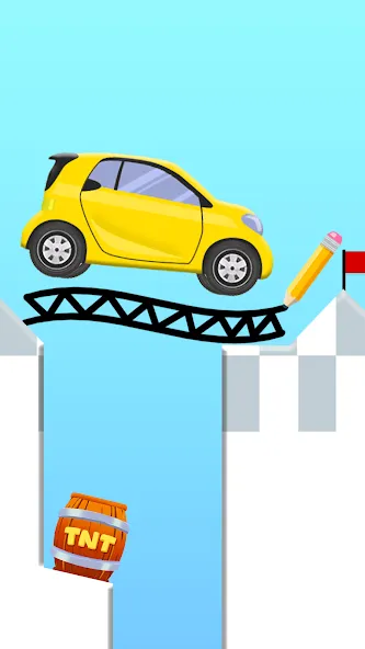 Скачать взломанную Draw 2 Bridge: Draw Save Car (Дроу 2 Бридж)  [МОД Много монет] — стабильная версия apk на Андроид screen 3