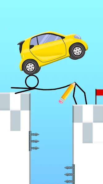 Скачать взломанную Draw 2 Bridge: Draw Save Car (Дроу 2 Бридж)  [МОД Много монет] — стабильная версия apk на Андроид screen 4