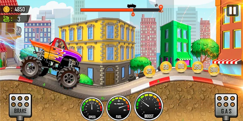 Скачать взлом Racing the Hill  [МОД Бесконечные деньги] — последняя версия apk на Андроид screen 1