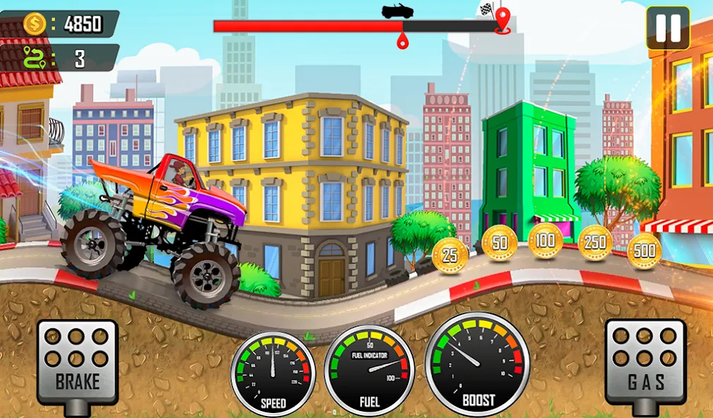 Скачать взлом Racing the Hill  [МОД Бесконечные деньги] — последняя версия apk на Андроид screen 5