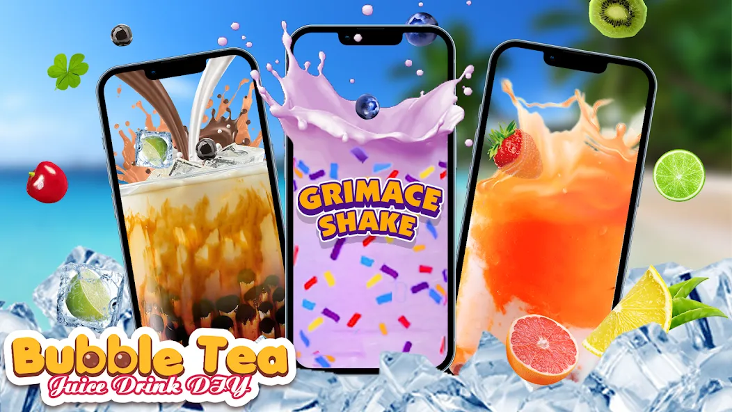 Скачать взломанную Boba Grimaces Shake Bubble Tea (Бабл)  [МОД Много монет] — полная версия apk на Андроид screen 1