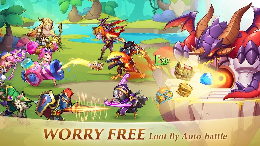 Скачать взломанную Idle Heroes (Айдел Хироес)  [МОД Меню] — стабильная версия apk на Андроид screen 3