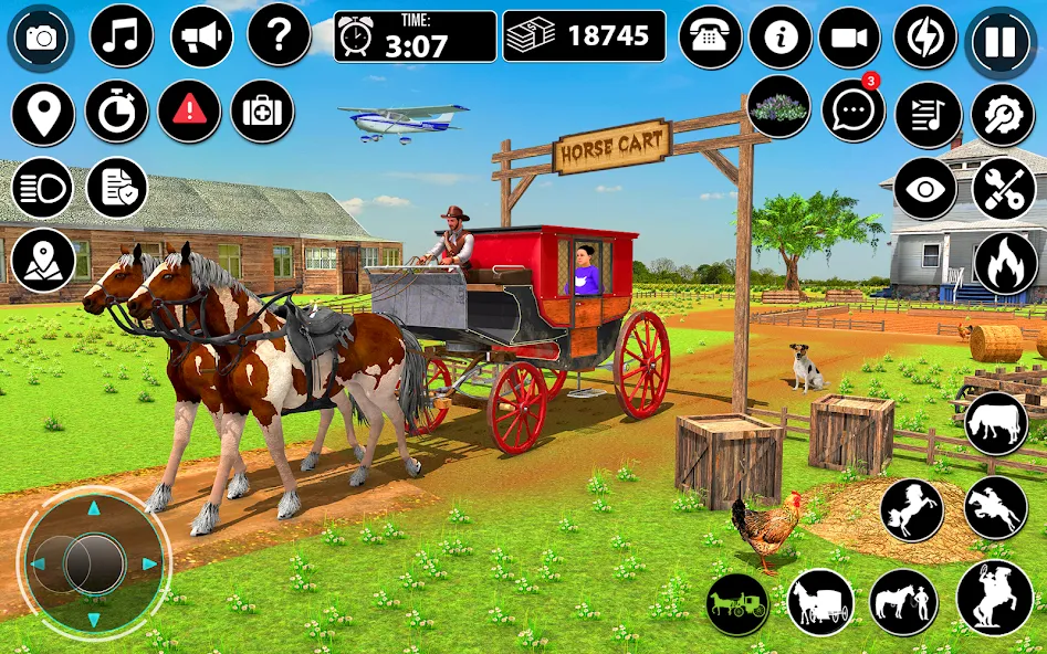 Скачать взлом Horse Cart Taxi Transport Game  [МОД Mega Pack] — стабильная версия apk на Андроид screen 4