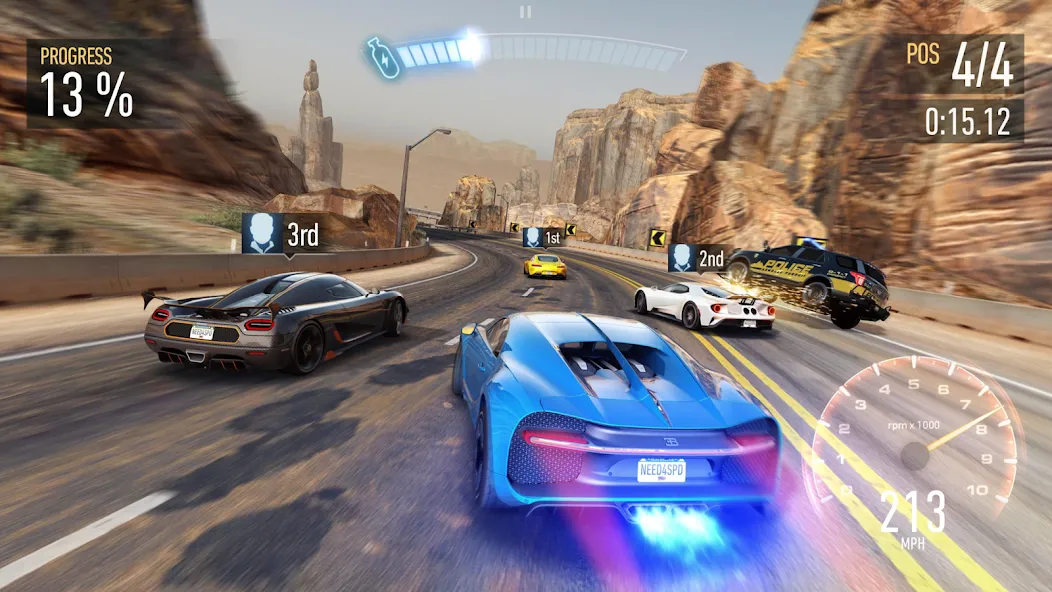 Взломанная Need for Speed™ No Limits (Нид фор Спид)  [МОД Много денег] — полная версия apk на Андроид screen 2