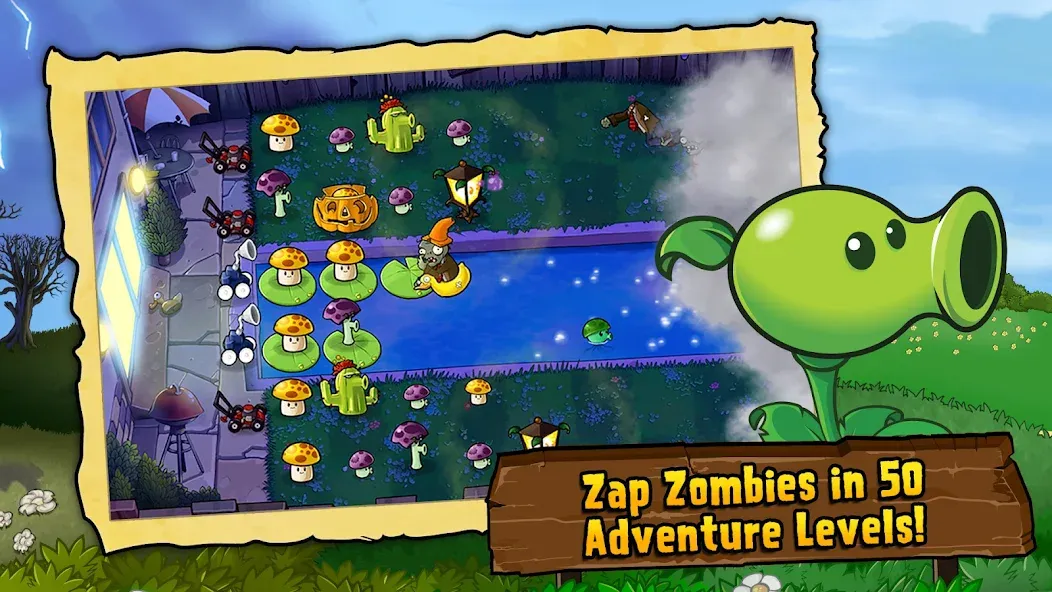 Скачать взломанную Plants vs. Zombies™  [МОД Mega Pack] — последняя версия apk на Андроид screen 1