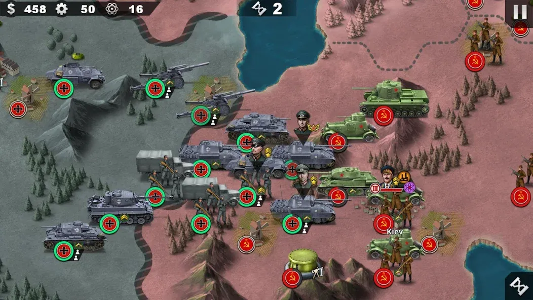 Взлом World Conqueror 4-WW2 Strategy (Ворлд Конкерор 4)  [МОД Unlocked] — полная версия apk на Андроид screen 1