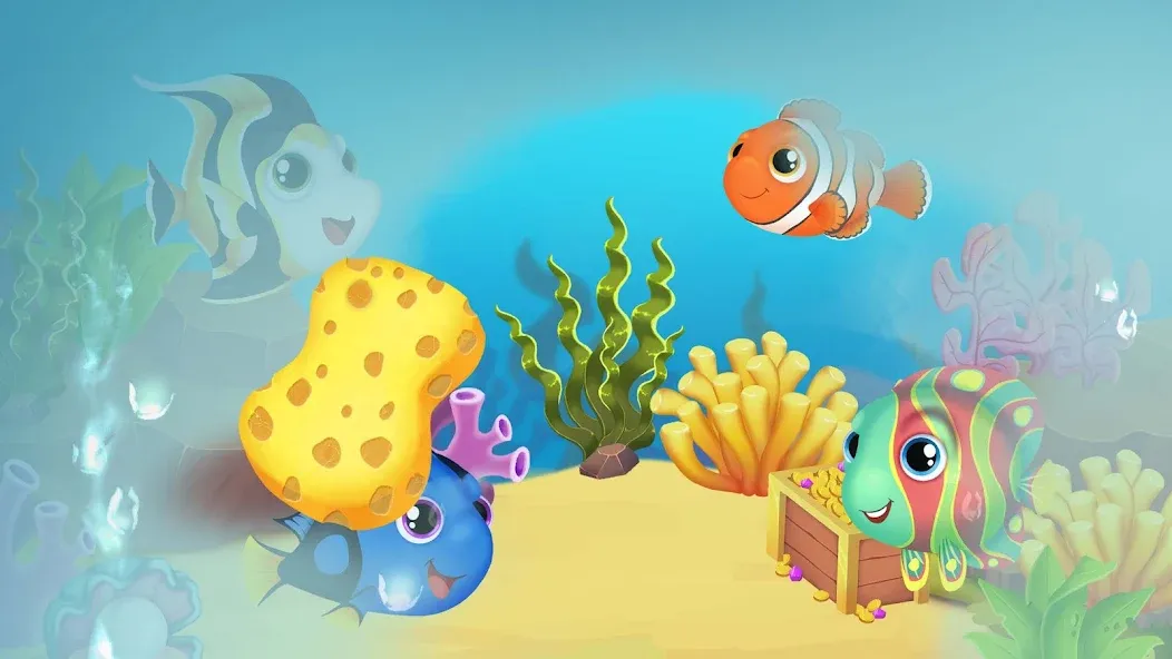 Взломанная Baby Aquarium — Fish game  [МОД Меню] — полная версия apk на Андроид screen 2