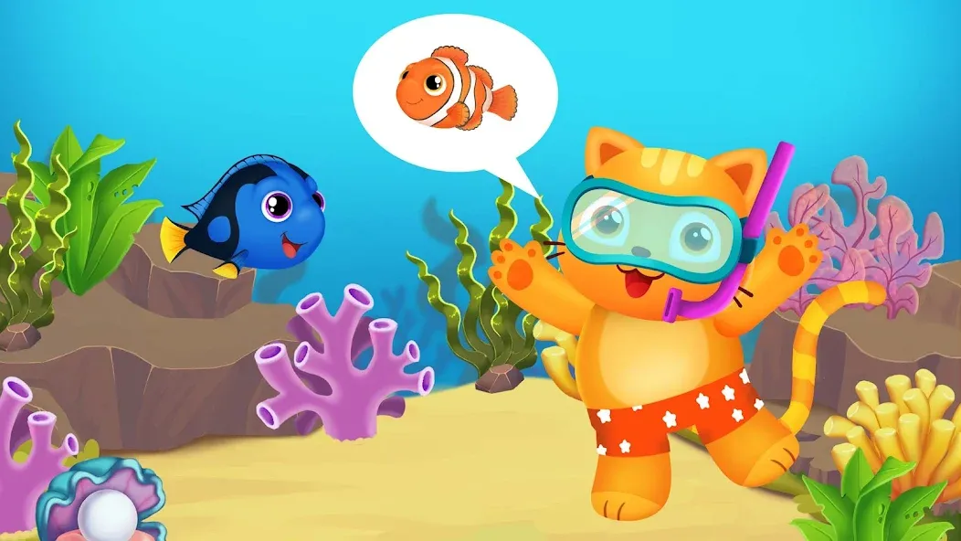 Взломанная Baby Aquarium — Fish game  [МОД Меню] — полная версия apk на Андроид screen 3