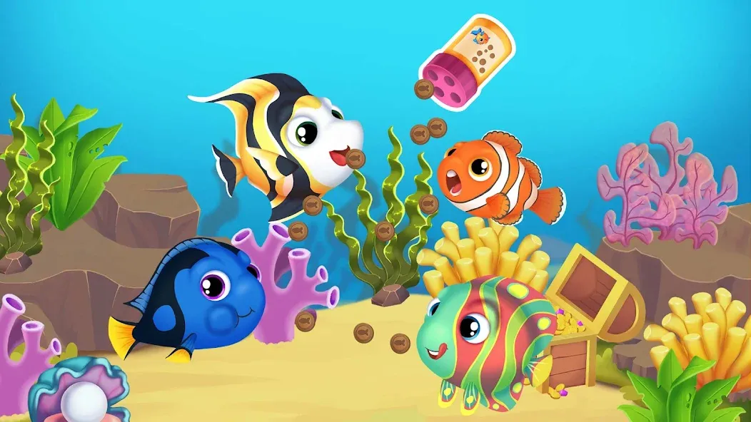 Взломанная Baby Aquarium — Fish game  [МОД Меню] — полная версия apk на Андроид screen 5