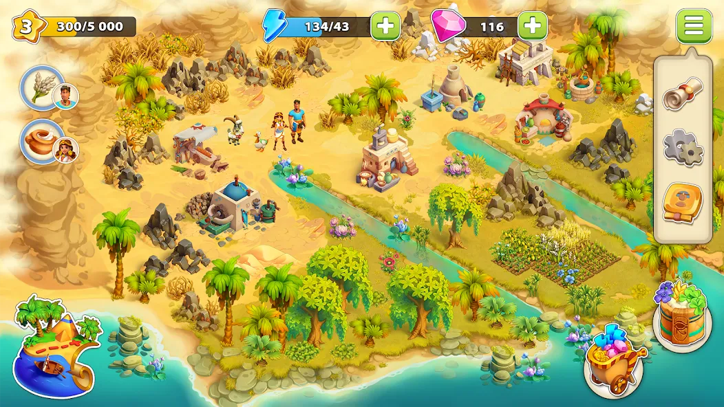 Взломанная Nile Valley: Farm Adventure (Ниловская долина)  [МОД Menu] — стабильная версия apk на Андроид screen 1