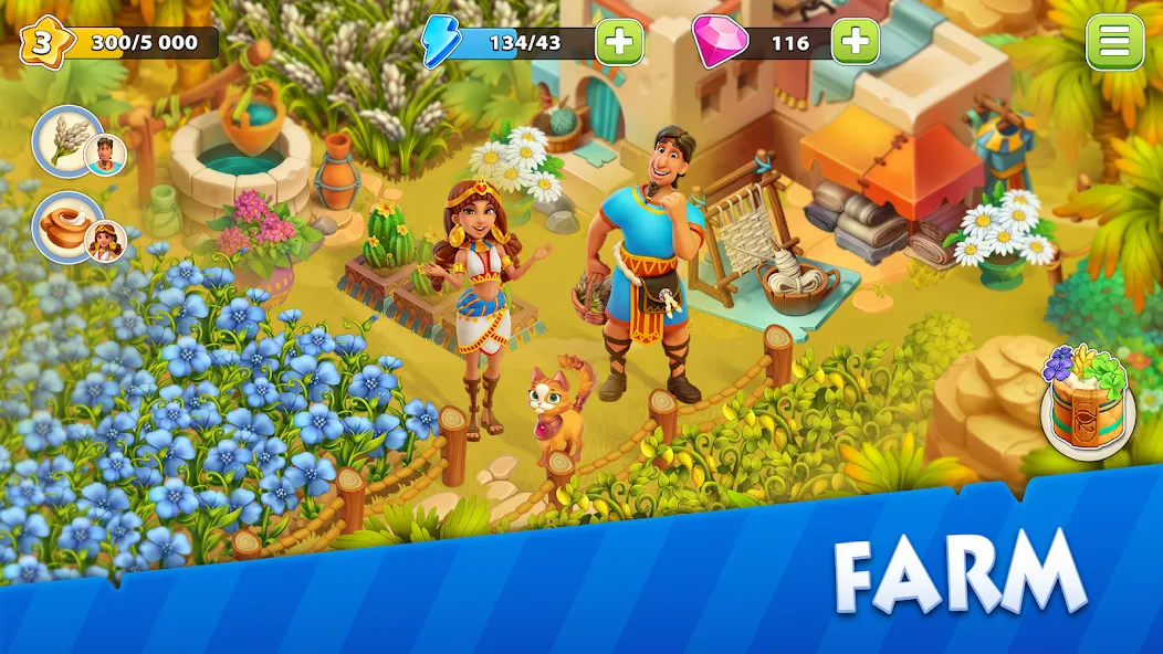 Взломанная Nile Valley: Farm Adventure (Ниловская долина)  [МОД Menu] — стабильная версия apk на Андроид screen 2