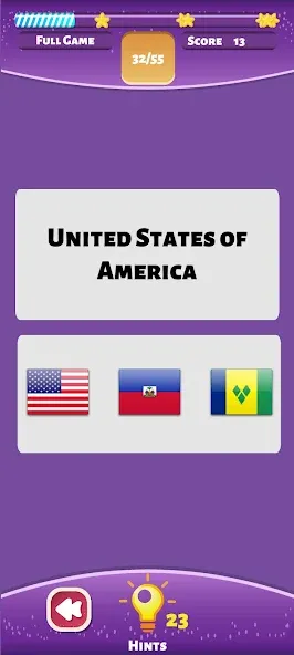 Скачать взлом Country Flags World Quiz Game  [МОД Все открыто] — последняя версия apk на Андроид screen 1