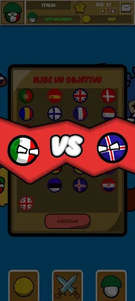 Взлом Countryballs Continental War (Кантриболз Континентальная война)  [МОД Unlocked] — последняя версия apk на Андроид screen 5