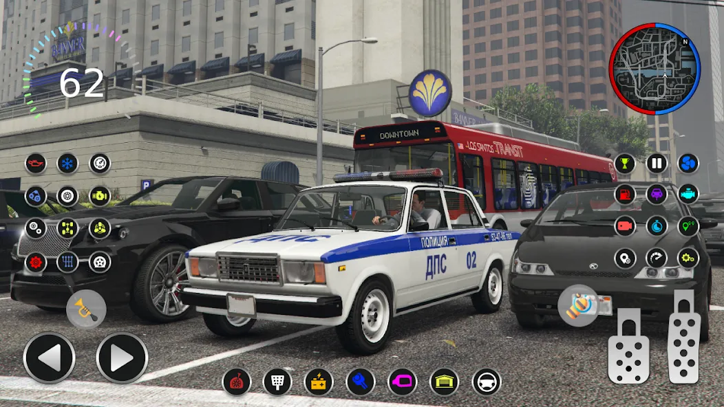 Скачать взлом Police Car Riders: VAZ 2107  [МОД Много денег] — последняя версия apk на Андроид screen 1