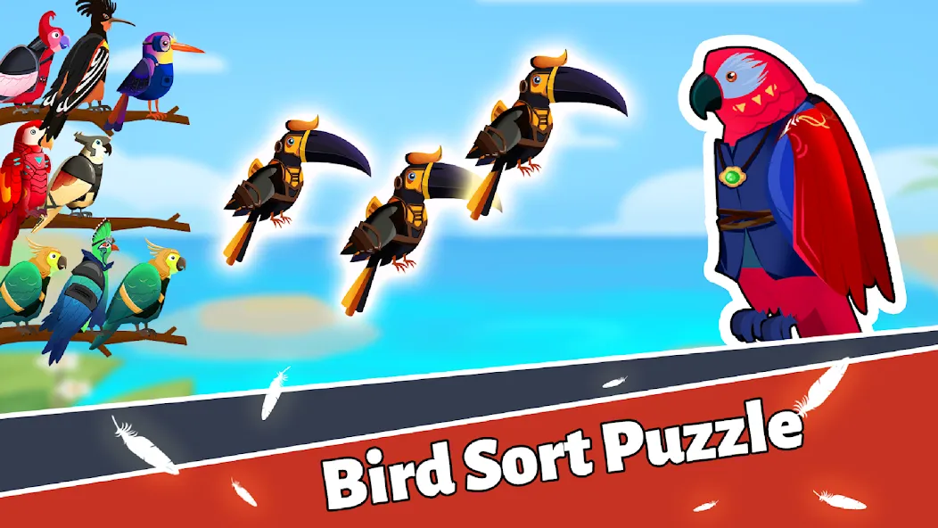 Взломанная Bird Puzzle — Color Game  [МОД Меню] — полная версия apk на Андроид screen 1