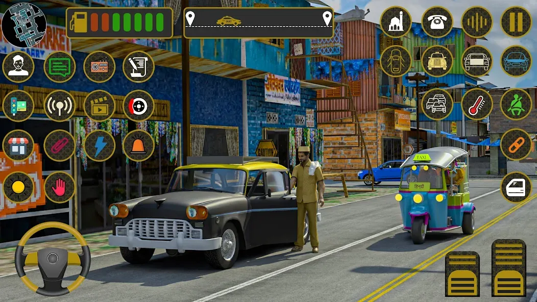 Скачать взломанную Indian Taxi Simulator car Game (Индийский такси симулятор автомобиля Игра)  [МОД Все открыто] — полная версия apk на Андроид screen 1