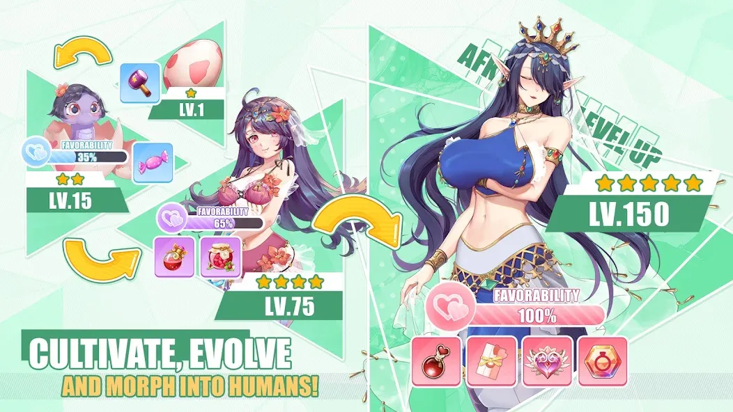 Скачать взломанную Lost in Paradise:Waifu Connect (Лост ин Парадайз)  [МОД Menu] — полная версия apk на Андроид screen 4