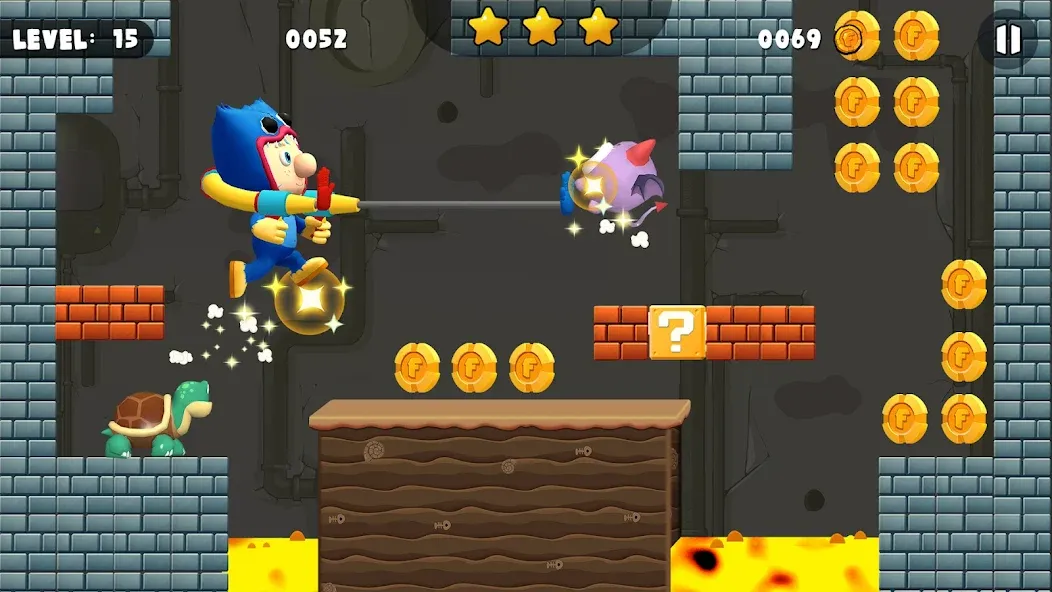 Скачать взломанную Bob World Adventure 3D  [МОД Много денег] — полная версия apk на Андроид screen 1