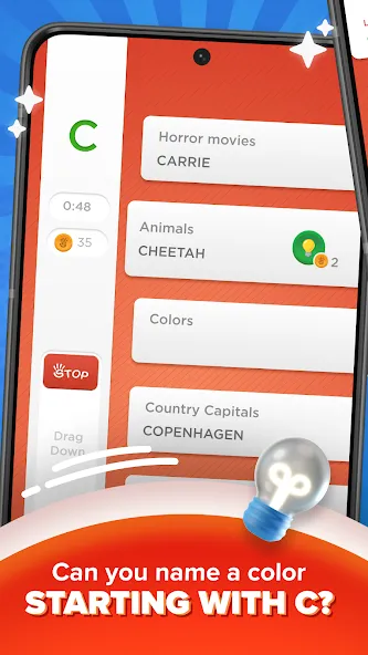 Скачать взломанную Stop — Categories Word Game  [МОД Unlocked] — стабильная версия apk на Андроид screen 3