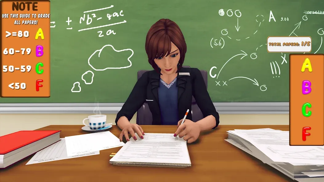 Скачать взлом High School Teacher Simulator  [МОД Бесконечные монеты] — полная версия apk на Андроид screen 3