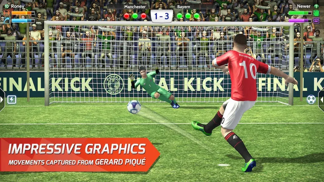 Скачать взломанную Final Kick: Online Soccer (Финаль кик)  [МОД Много монет] — последняя версия apk на Андроид screen 1