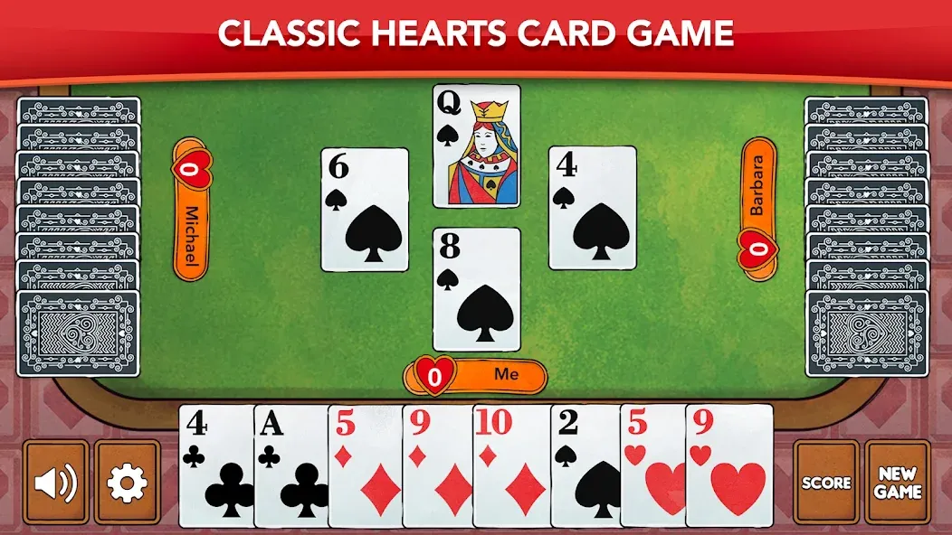 Скачать взлом Hearts — Card Game Classic (Хартс)  [МОД Меню] — последняя версия apk на Андроид screen 1