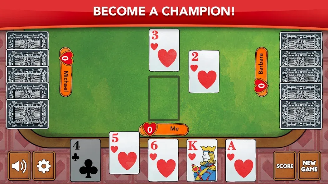 Скачать взлом Hearts — Card Game Classic (Хартс)  [МОД Меню] — последняя версия apk на Андроид screen 2