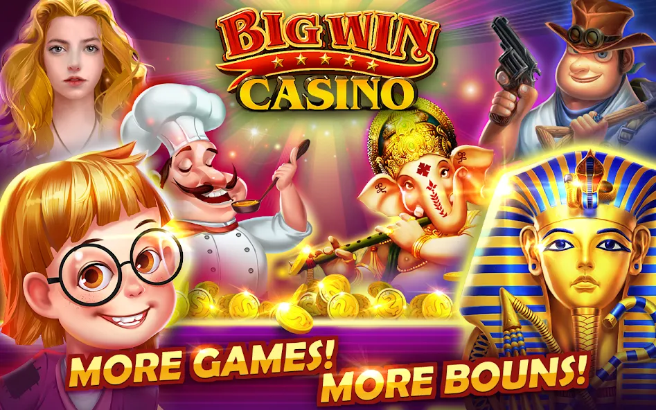 Скачать взлом Big Win — Slots Casino™ (Биг Вин)  [МОД Много денег] — полная версия apk на Андроид screen 1